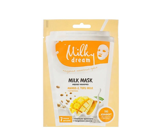 302466 - "Milky Dream" შოუ ბოქს სახის ნიღაბი ქსოვილის ფურცელი, 20 მლ (მანგო ტოფუ)